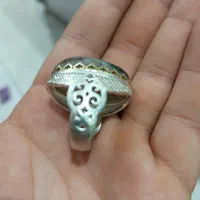 دو عدد انگشتر نقره‌ای سلیمانی