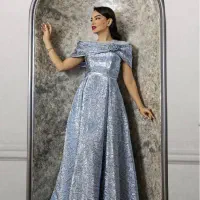 برشکار و چرخکار پیراهن مجلسی زنانه