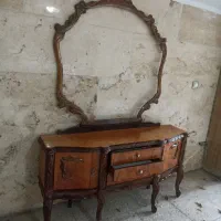 کنسول آینه سنگی چوب گردو آنتیک قدیمی|بوفه، ویترین، کنسول|تهران, جیحون|دیوار