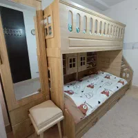 تخت دو طبقه مدل باراد|تخت و سرویس خواب|فیروزکوه, |دیوار