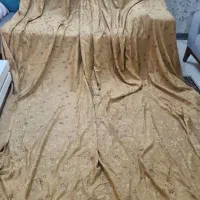 دو عدد پرده کتان دوخته شده نو ،نو