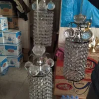 لوستر آویز کریستالی سه باکس زیبا