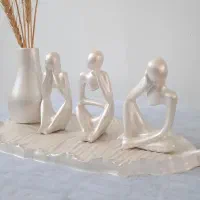 مجسمه دکوری سه تیکه آدمک متفکر