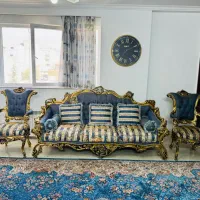 مبلمان سلطنتی ۹نفره و میز ،گل میز|مبلمان خانگی و میز عسلی|صدرا-فارس, فاز ۱|دیوار