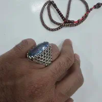 انگشتر طرح فدیوم پولکی نگین توپاز