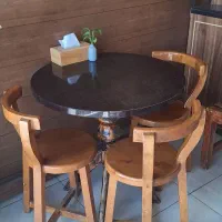 میز و صندلی چوبی|صندلی و نیمکت|کازرون, |دیوار