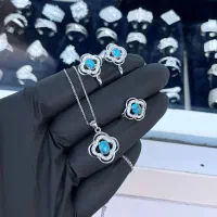 نیم ست نقره ۹۲۵ زنانه سنگ فیروزه