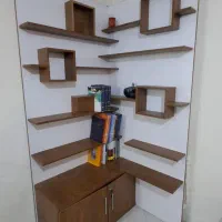 کتابخانه و شلف گوشه‌ای MDF شیک و تمیز|کتابخانه، شلف، قفسه‌های دیواری|تهران, گلستان (شهرک راه آهن)|دیوار