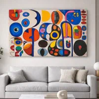 تابلوهای دکوراتیو در ابعاد و ترکیب رنگ های مختلف