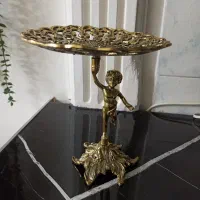 شیرینی خوری پایه مجسمه.صددرصدبرنجی اصل