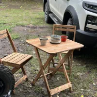 انواع میز و صندلی های چوبی تاشو ضد آب|میز و صندلی غذاخوری|قم, نیروگاه|دیوار