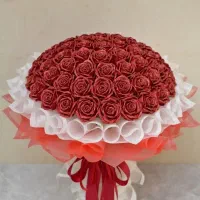 گل رز روبانی / گل روبانی / رز جاودان/دسته گل