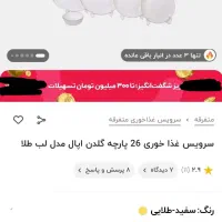 سرویس آرکوپال۲۶پارچه۶نفره گلدن اوپال لب طلایی جدید|ظروف سرو و پذیرایی|مشهد, امامیه (شهرک غرب)|دیوار