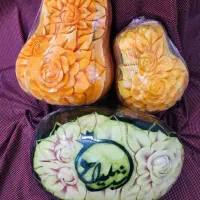 حکاکی روی میوه برای شب یلدا