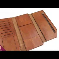 کیف دسته چک چرم طبیعی دستدوز
