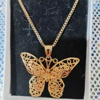 گردنبند باپلاک طرح ژوپینگ طلایی|بدلیجات|کرمانشاه, |دیوار