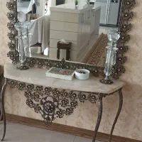 آینه و شمعدان برنجی