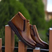 کفش نیم بوت تمام چرم فقط عمده