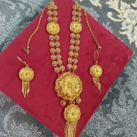 گردنبد گوشواره نقره ابکاری طلا فوری بدون اجرت