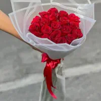 دسته گل های طبیعی گل رز 20 شاخه با دیزاین ضد آب