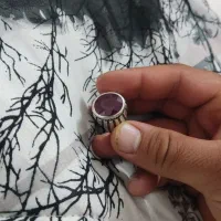 انگشتر نقره یاقوت برمه