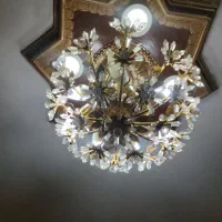 دو عدد لوستر برنجی