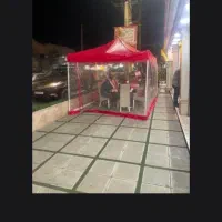 سایبان آکاردئونی‌الاچیق چادرقرمزدوردار