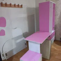 سرویس کامل کمد وتخت خواب کودک میز تحریر پاتختی