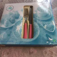 کفیگر و ملاقه و یک دست قاشق چنگال استیل طرح چوب|ظروف پختوپز|تهران, نیروی هوایی (پیروزی)|دیوار