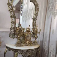 آینه و شمعدان برنز