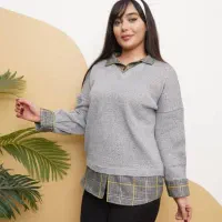 بلوز بافت شومیز 2 تیکه