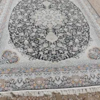 فرش۱۲متری طرح برجسته درحد نو ۱۲۰۰شانه نقره ای مشکی|فرش|سردرود, |دیوار