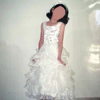 لباس عروس (مجلسی) بچگانه، دخترانه کاملا سالم