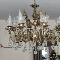 میز تلفن -لوستر دوعدد-سه عدد میز پذیرائی برنزی|صنایع دستی و سایر لوازم تزئینی|تبریز, |دیوار