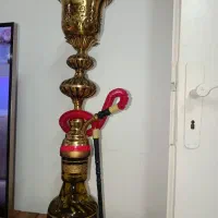 قلیان برنجی آبکاری طلا و کروم