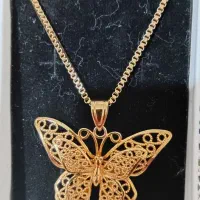 گردنبند باپلاک طرح ژوپینگ طلایی|بدلیجات|کرمانشاه, |دیوار