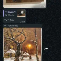 تابلوی نقاشی کاردست بارنگ روغن