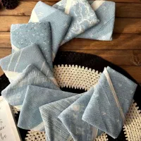 شال پلیسه برشکا مدل میکس آبی ویژه فصل سرما