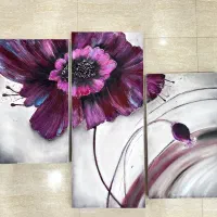 تابلو سه تکه رنگ روغن برجسته