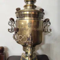 سماور زغالی برنجی ۶لیتری وزن حدود۵کیلو بسیارخاص