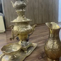 سماور برنجی برقی زنجانی نو با کارتن|سماور، چایساز، قهوهساز|اصفهان, چرخاب|دیوار