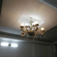 لوستر 5 شاخه 10 عدد لامپ|لوستر و چراغ آویز|مشهد, صیدآباد|دیوار