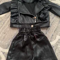 کت و شلوارک چرم بچه گانه