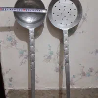 کفگیر و ملاقه مس قلع شده ، نقش دار