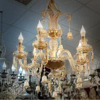 لوستر ۶شاخه باکارات کریستالی کادو هدیه روز مادر زن|لوستر و چراغ آویز|مشهد, شهرک رازی (شهرک غرب)|دیوار