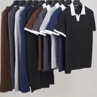 ست تیشرت نیم یقه سفید با شلوار