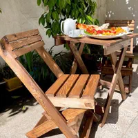 ناهار خوری چوب جمع شو