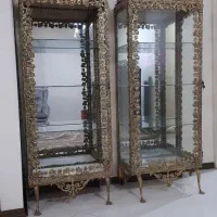 ویترین کاملا برنجی|بوفه، ویترین، کنسول|تهران, خاک سفید|دیوار