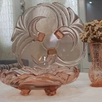 سرویسِ کریستال صورتی عتیقه و اصلِ چکسلواکیِ سابق|ظروف سرو و پذیرایی|تهران, نیروی هوایی (پیروزی)|دیوار