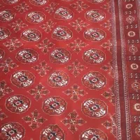 قالی دست بافت و پشتی(ترکمنی)|فرش|گنبد کاووس, |دیوار